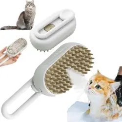 ZooVenture Cepillo de vapor caliente para gatos y perros - Color: Blanco