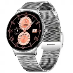 Cool Ultrathin Reloj Smartwatch (AMOLED, Llamadas, Salud, Deporte) Gris + 2 Correas