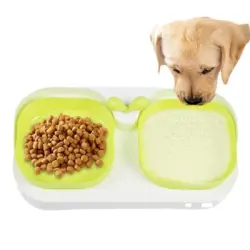 FurryFusion Juego de comederos para perros y gatos - AMARILLO