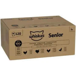 Whiskas Senior bolsitas 120 x 85 g - Selección de aves de corral en gelatina