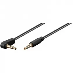 Goobay Cable de Audio Estéreo Acodado Jack 3.5mm Macho/Macho 50cm Negro