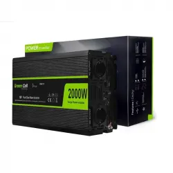 Green Cell Inv11 Inversor de Corriente 12V/2000W Negro
