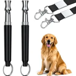 IntiMeg Silbato de adiestramiento canino - 2 negros