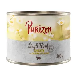 Oferta de prueba: comida para gatos Purizon, sin cereales - Single Meat Pollo y camomila - 200 g comida húmeda