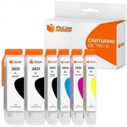 Pccom Essential Epson 26xl Cartucho Tinta Compatible Negro/negro Photo/cian/magenta/amarillo Pack 6