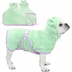 ZooVenture Bata de secado rápido para perros y gatos - S