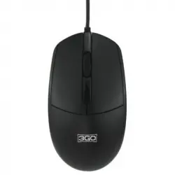 3Go MAUS Ratón Óptico USB 1000 DPI Negro
