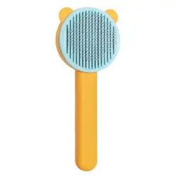 IntiMeg Peine autolimpiante para mascotas - Naranja + Azul
