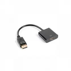 Lanberg Adaptador DislayPort 1.2 a HDMI Macho/Hembra 10cm Negro