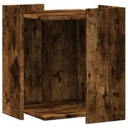 Mueble Arenero Para Gatos Madera Roble Ahumado 42x42x51 Cm Vidaxl