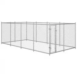 Perrera De Exterior | Jaula Para Perro | Parque Para Mascotas 8x4x2 M Cfw783710