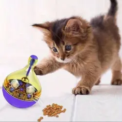 UAMLY Bola de comida que se derrama en el comedero del gato - púrpura