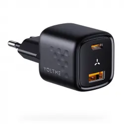 Voltme Revo 30 Duo Cargador GaN III PD 3.0 USB-C + USB 30W Negro