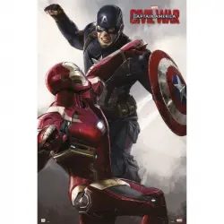 Erik Maxi Póster Civil War Capitán America Vs Iron Man 91.5x61cm