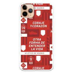 Funda Licencia Oficial Atlético de Madrid Coraje y Corazón para iPhone 11 Pro Max