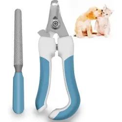 HausPets Cortauñas seguro mascotas función anti-sobrecorte lima uñas regalo - Artículo 1