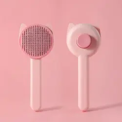IntiMeg Peine autolimpiante para mascotas - Rosa