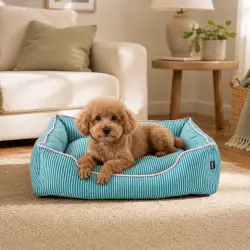 Leeby Cama Rayas Finas para perros - L (86 x 66 x 22 cm)
