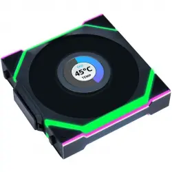 Lian-Li UNI FAN SL WIRELESS LCD 120 ARGB Ventilador Suplementario con Pantalla 120mm Negro