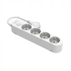 Silver Electronics Base Eléctrica Multienchufe Protek Plus Con 4 Tomas De Corriente
