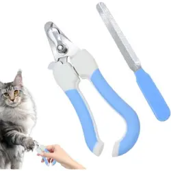 ZooVenture Cortaúñas de acero inoxidable para perros y gatos rosas - Color: Azul