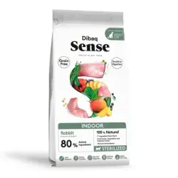 1.5 KG 1.5 kg Dibaq Sense Indoor Sterilized Grain Free Adult Conejo pienso para gatos