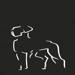 Ilustración de Dogo A4 sin marco color Negro