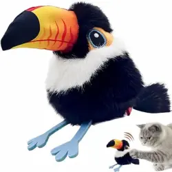 IntiMeg  recargable de pájaro volador para gatos - Negro