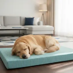 Leeby Colchón Rayas Finas para perros - 80 x 56 x 7 cm