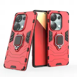 Max Power Digital Funda Magnética con Anillo Rojo para Xiaomi Redmi Note 13 Pro 4G / Poco M6 Pro 4G