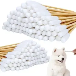 Pawffee 200 bastoncillos de algodón 15cm limpiar oídos dientes mascotas - 1 pieza