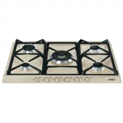 Smeg SR775PO Placa de Gas 5 Zonas 70cm Crema