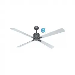 Ventilador De Techo Con Wifi Casafan Eco Neo Iii 152cm 952337w Plateado / Plateado Y Wengué