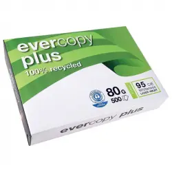 Claire Fontaine Evercopy Plus Papel Reciclado A4 80g/m2 Paquete de 500 Hojas Color Blanco