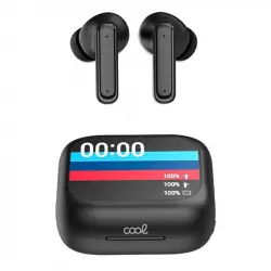 Cool Ambient Auriculares Inalámbricos Stereo Bluetooth ANC con pantalla LCD Negros