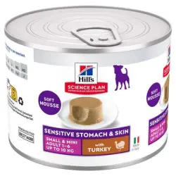 Hill's Science Plan Sensitive Stomach & Skin Small & Mini Mousse - Pavo (12 x 200 g)