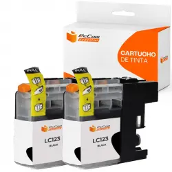 Pccom Essential Brother Lc123/lc121 Cartucho Tinta Compatible Negro Pack 2