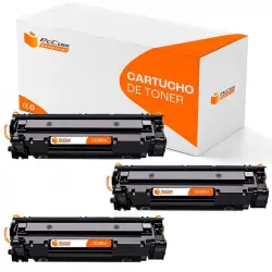 Pccom Essential HP CE285A/CE278A/CB435A/CB436A Tóner Compatible Negro Pack 3