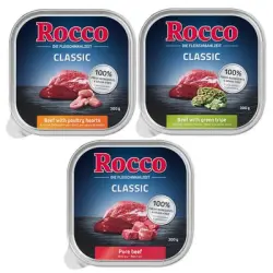 Rocco Classic en tarrinas 9 x 300 g - Pack mixto I: vacuno, vacuno con panza, vacuno con corazones de ave