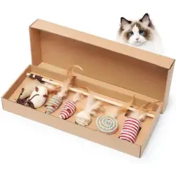 UAMLY Divertido set de regalo de juguetes con forma de palo de gato - 7 piezas