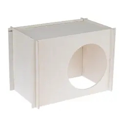 Casita TIAKI para roedores - Tamaño L: 40 x 25 x 28 cm (L x An x Al) (conejos, cobayas, etc.)