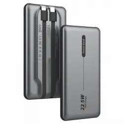 Cool Batería Externa Universal Power Bank 10.000mAh PD 22.5W (2 Cables) Gris