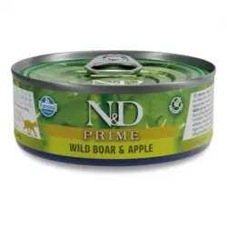 Farmina ND Prime Comida Húmeda para Gatos con Jabalí y Manzana, 24 x 70 gr