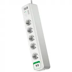 APC Essential SurgeArrest Protección contra Sobretensiones 5 Tomas 230V Protección Teléfono Blanco