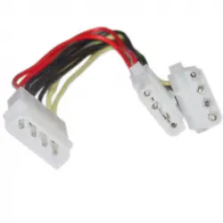 Duplicador Alimentación Molex 5.25 Macho a 2x 5.25 Hembra