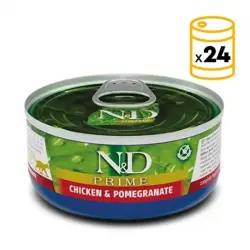 Farmina ND Prime Comida Húmeda para Gatos con Pollo y Granada, 24 x 70 gr
