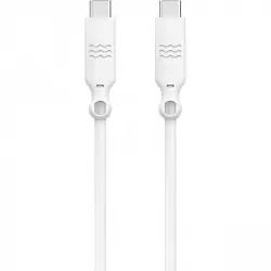 Just Green Cable Ecológico USB-C Macho/Macho 2m Blanco