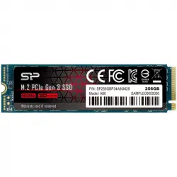 Silicon Power P34A80 SSD 256GB M.2 NVMe PCIe Gen 3x4 3D NAND