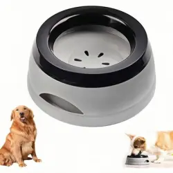 ZooVenture Bebedero para perros a prueba de derrames - Gris