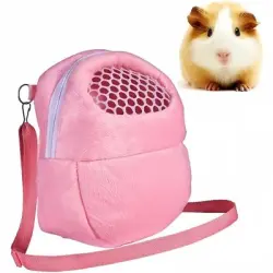 ZooVenture Bolsa transporte transpirable erizos, conejos, ratas hámsteres - Rosa
